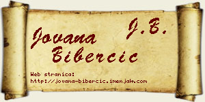 Jovana Biberčić vizit kartica